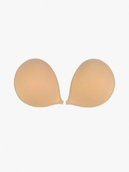 NuBra Feather Light pale nude sticky bra on light gray background